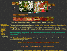 Tablet Screenshot of amberjewelryonline.com